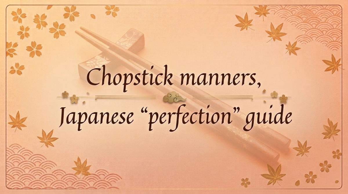 Chopstick manners, Japanese perfection guide
