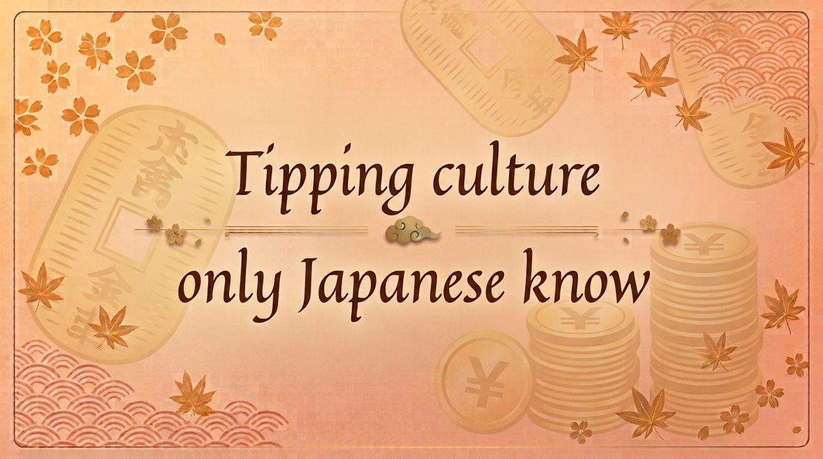 Tipping culture only Japanese know
